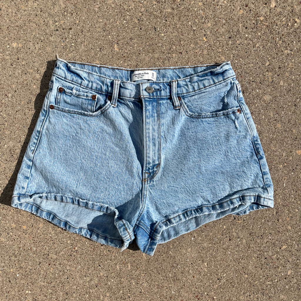 Abercrombie And Fitch The Mom Short High Rise Curve Love Jean Shorts